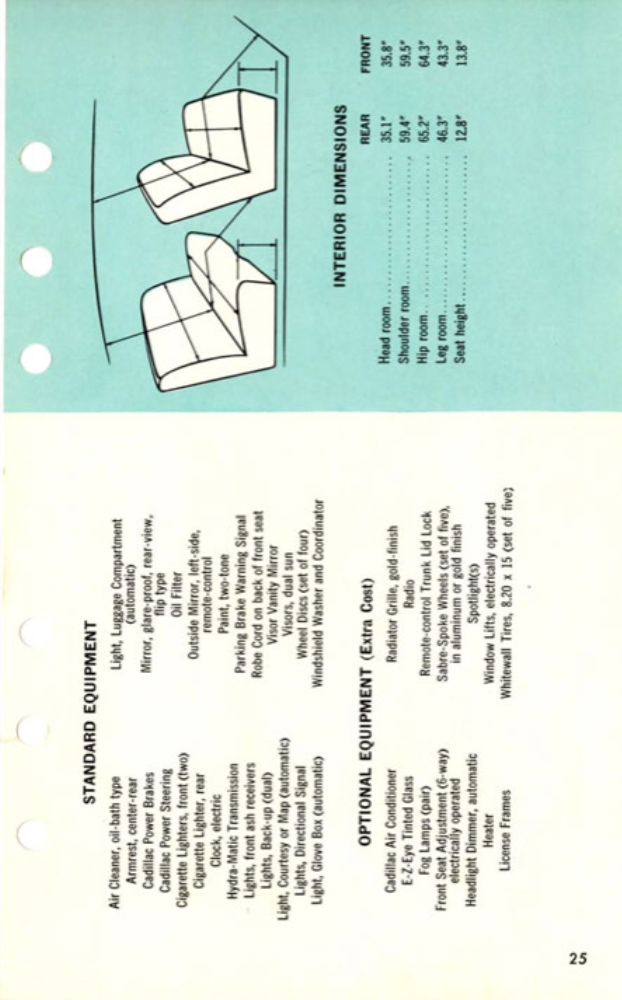 1956 Cadillac Salesmans Data Book Page 52